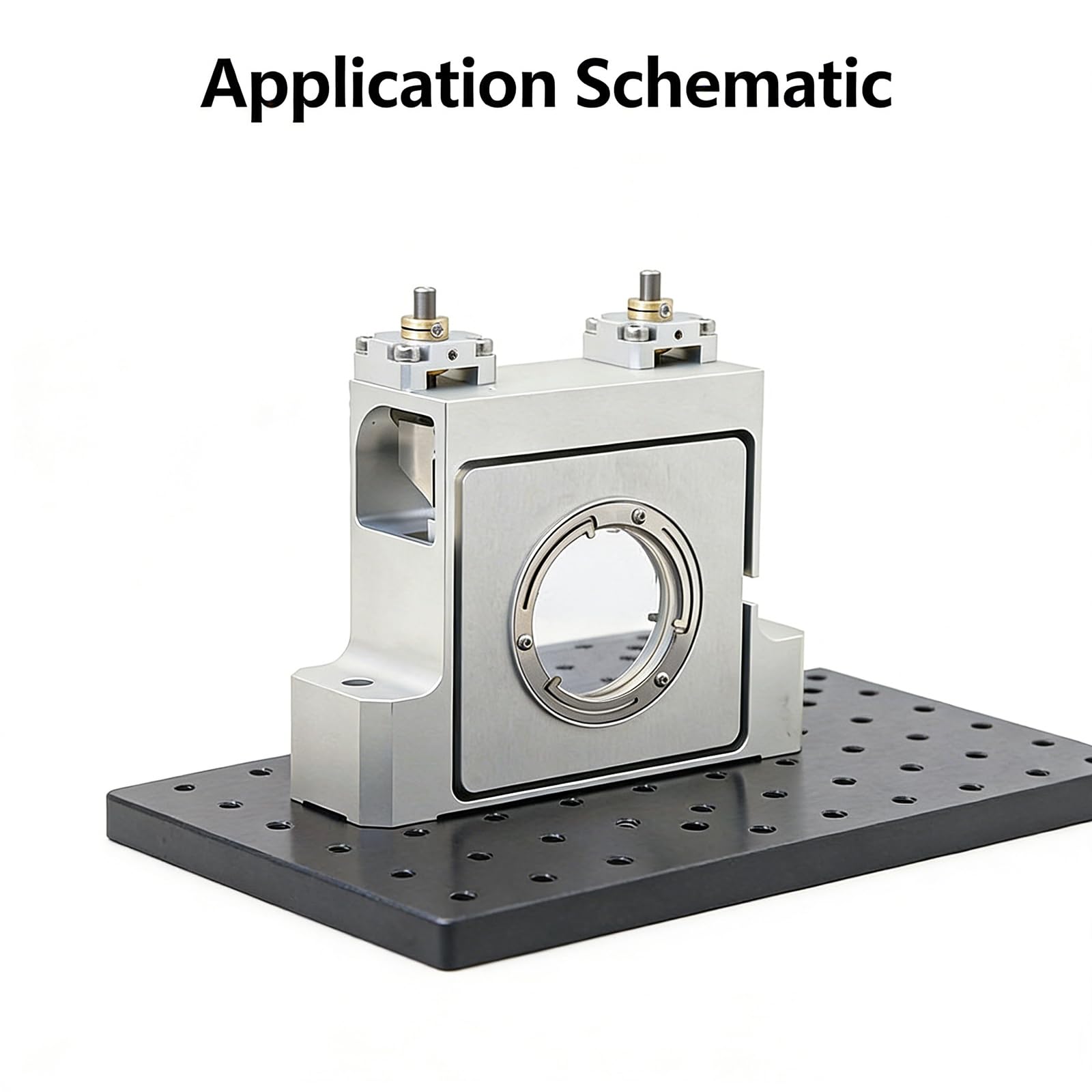 Hochpräziser optischer Spiegelhalter, geringe Ausgasung, verstellbare Aluminiumhalterung für 6–11,5 mm Dicke, ideal für Vakuum- und Laseranwendungen