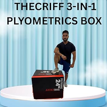 KEFL 3 IN 1 Soft Plyo Jump Box, Plyometric Aerobic Jump Box For Intense Cardio Cross Training For Gym Home Fitness Workout 3 Sides 76cm X 61cm X 51cm 30 X 24 X 21