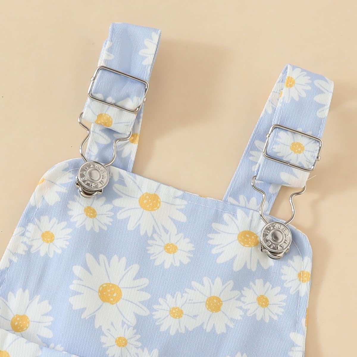 Vestito estivo per bambina, con maniche a volant + pantaloncini a margherite, grazioso set di vestiti per bambini - 4