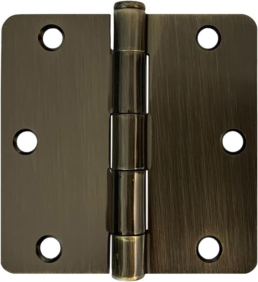 30 PC Antique Brass 3.5"x3.5" 1/4 Radius Interior Door Hinges