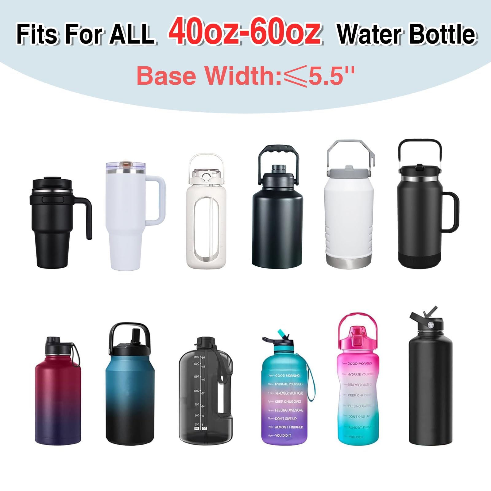 AGLOD Tragetasche für Wasserflaschen mit Gurt, Wasserflaschenhalter, Crossbody-Tasche für Damen und Herren, zum Wandern, Radfahren