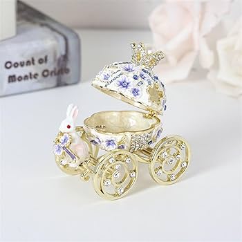 Amazon.co.jp: ダイヤモンド付きハンドエナメル桜ウサギの馬車