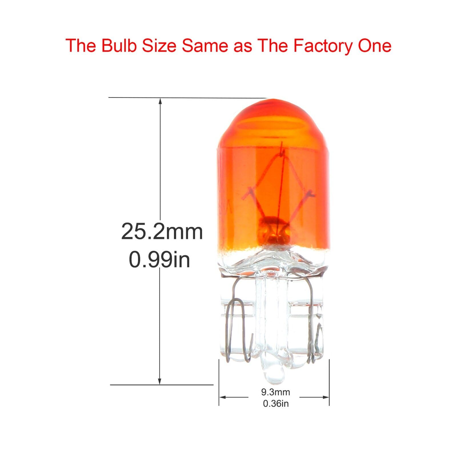 LBRST 10 x T10 Yellow 168 Halogen Lights Bulbs 10 x T10 168 Twist Lock Socket
