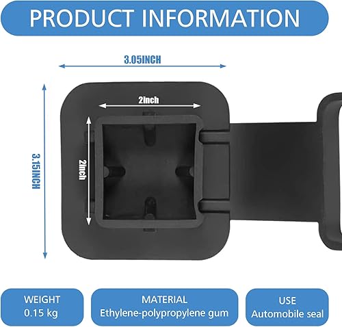 Miniatura 2 de 1 accesorio para enchufe de remolque de automóvil, cubierta de enganche de remolque duradera impermeable de 2 pulgadas, cubierta de tubo de remolque