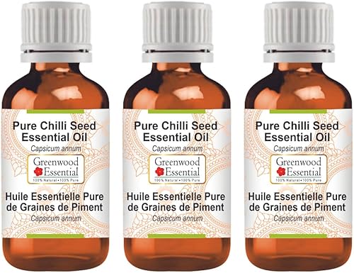 Miniatura 10 de Greenwood Essential Aceite esencial de semilla de chile puro (Capsicum annum) destilado al vapor 10.1 fl oz (10.1 oz)