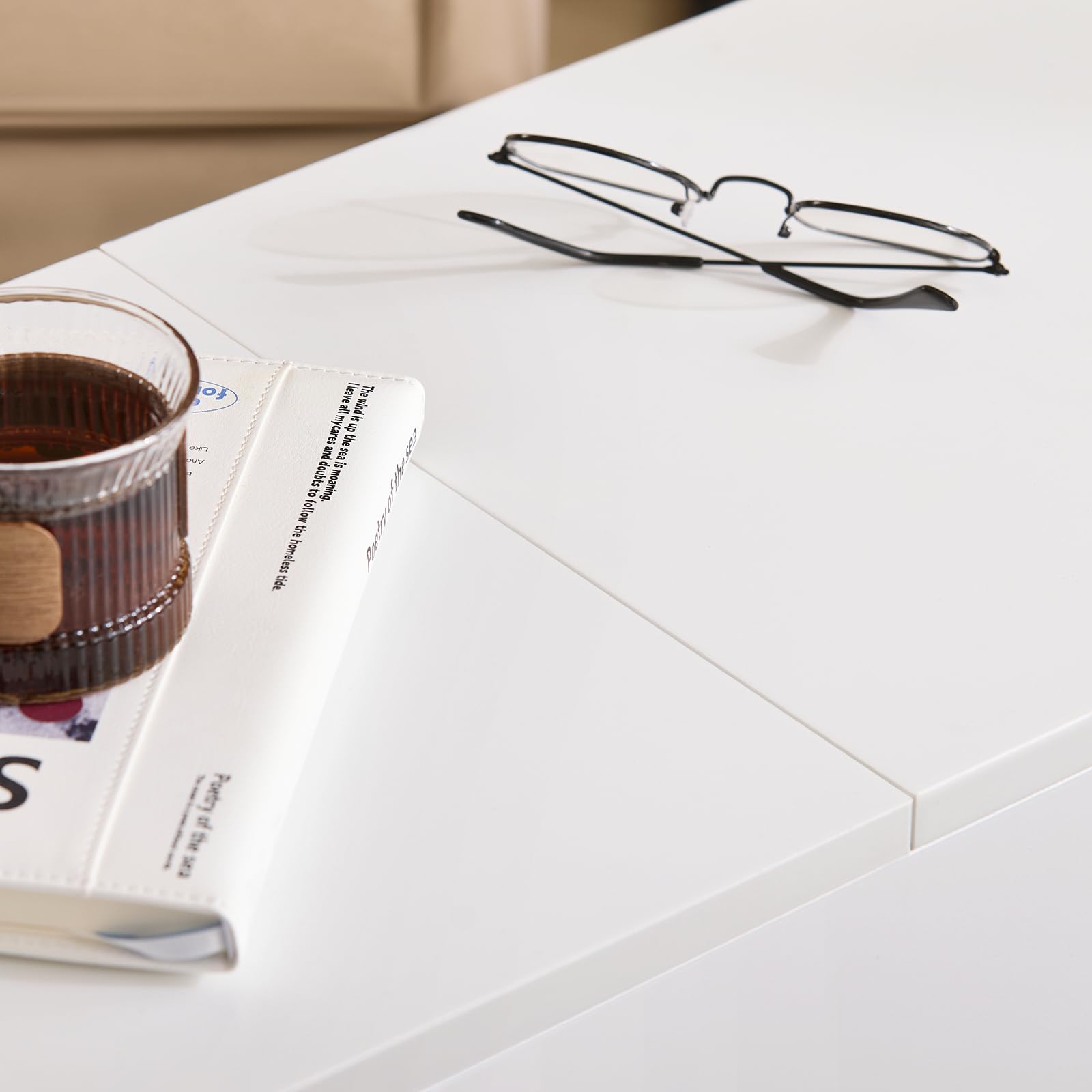 SoBuy Caisson de Bureau à roulettes – Archivage Mobile et Support Imprimante, Armoire de Bureau avec Plateau Rabattable, Tiroir et Bibliothèque Amovible, Blanc, L30 x P61 x H70 cm, FBT134-W