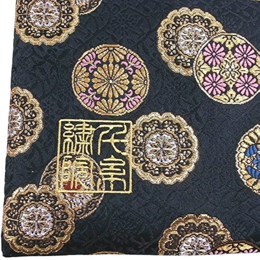 Amazon.co.jp: 千糸繍院 西陣織 金襴 巾着袋（裏地付き） 金丸紋