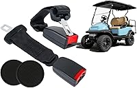 2-Pack Universal Retractable Golf Cart Seat Lap Belts Kit for EZGO TXT RXV, Club Car DS, Yamaha, UTV, Go-Karts - Front/Rear Safety Straps