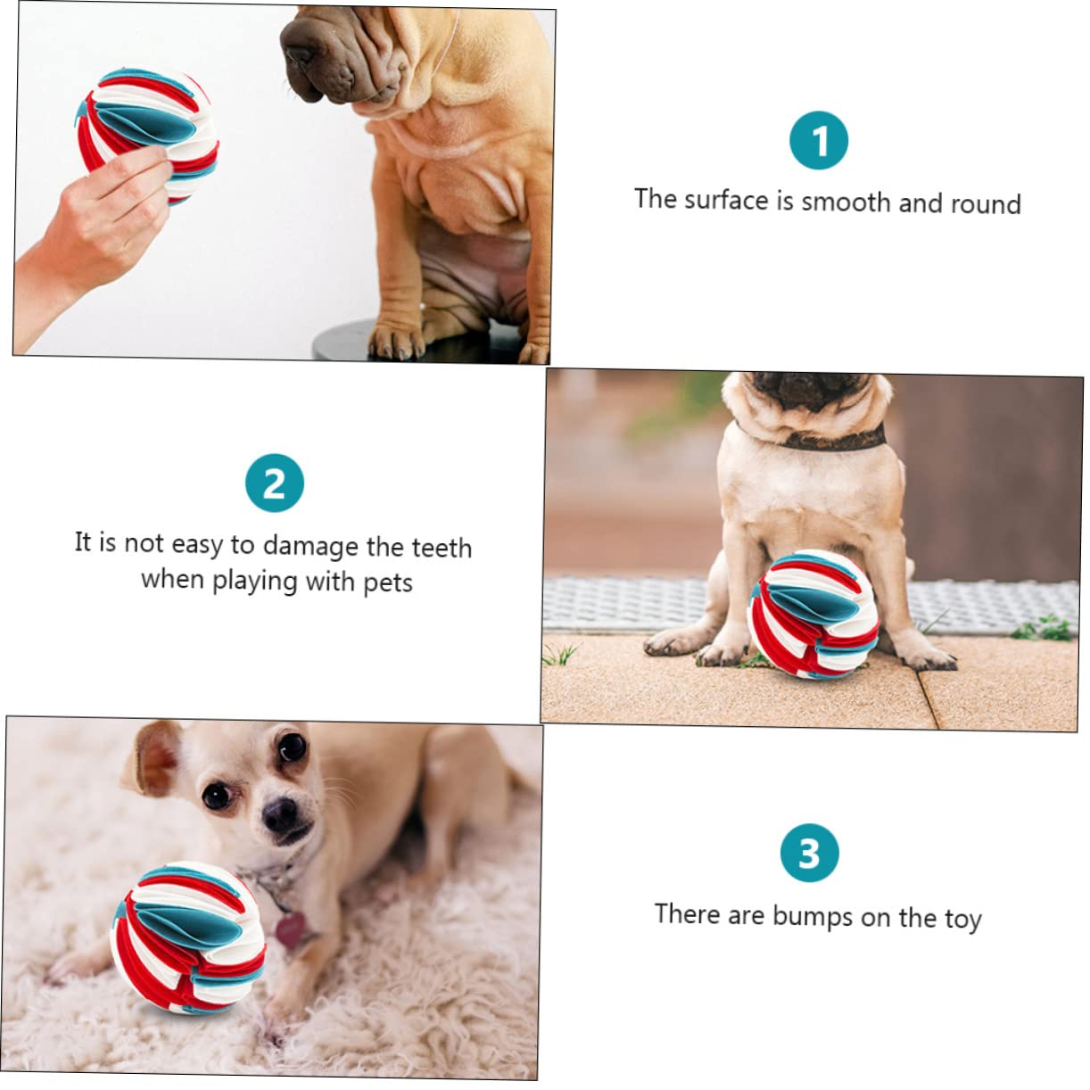 FRCOLOR 2 Bolas de olfateo para Perros, comedero para Nariz, dispensador de Comida para Gatos, Juguetes para Mascotas, Juguetes para Masticar para Perros, Perdidos, pistón oloroso, Tela de Fieltro
