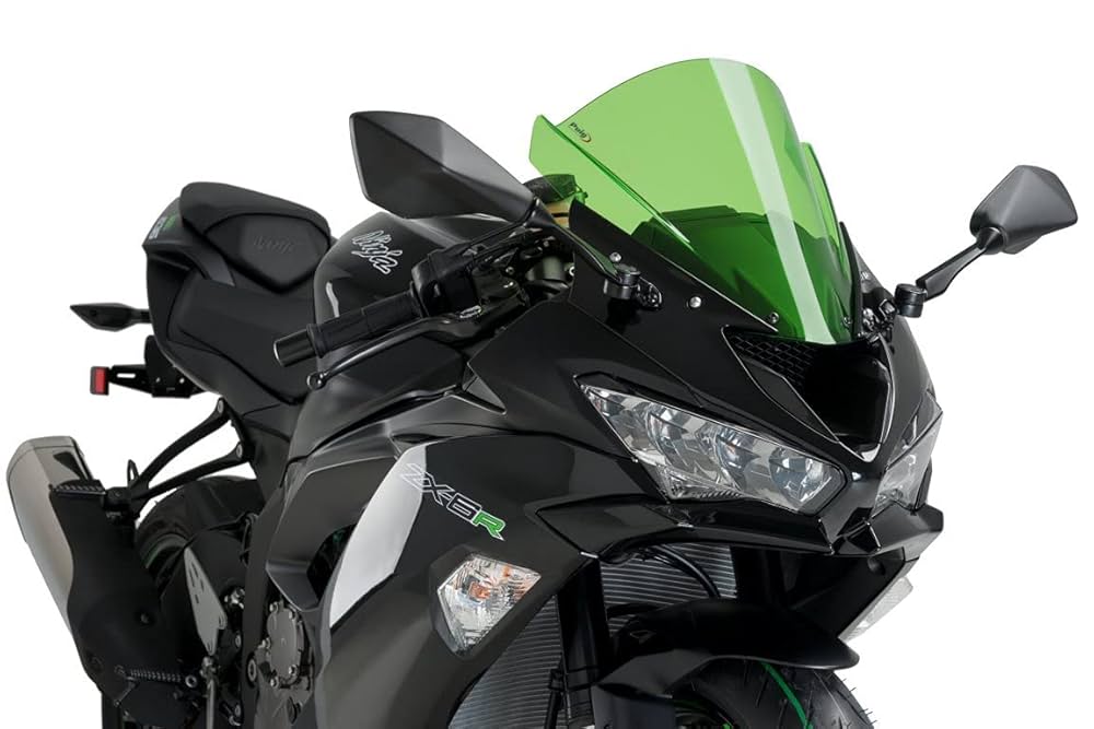 Puig ZX-6R レーシングスクリーン Amazon.com: Puig Racing Screen Kawasaki ZX-6R 19- C/Green