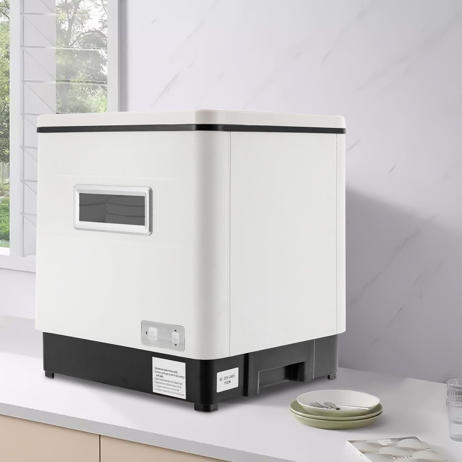 Mini lave-vaisselle de table compact en acier inoxydable 60 L