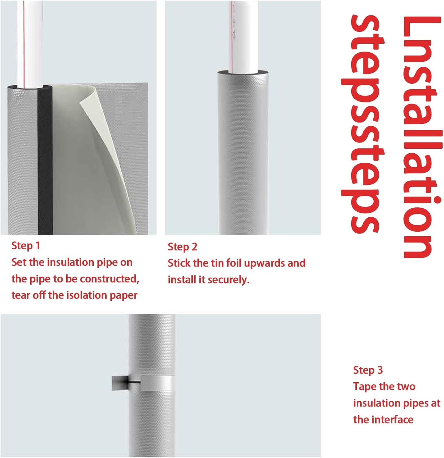3 Insulation Foam Pipe, Open self-Adhesive Insulation Cotton Pipe, Thickened Material for Outdoor Solar air-Conditioning Rubber Insulation Pipe Anti-Freezing(Id22,Thk30)