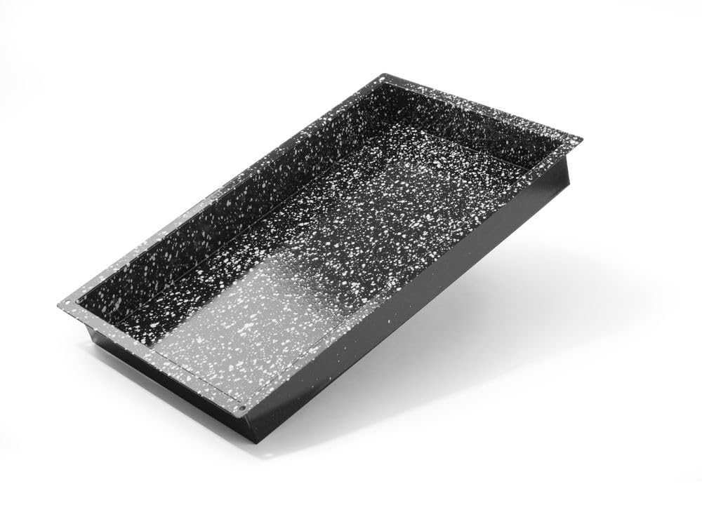 HENDI Bandeja GN 1/1, recubrimiento antiadherente de mármol, recipiente CONVECTOMAT CLASSIC, contenedor GN, resistente hasta 300°C, apta para hornos, 530x325x(H) 60mm, acero esmaltado