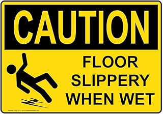 Caution Floor Slippery When Wet Sign, 7