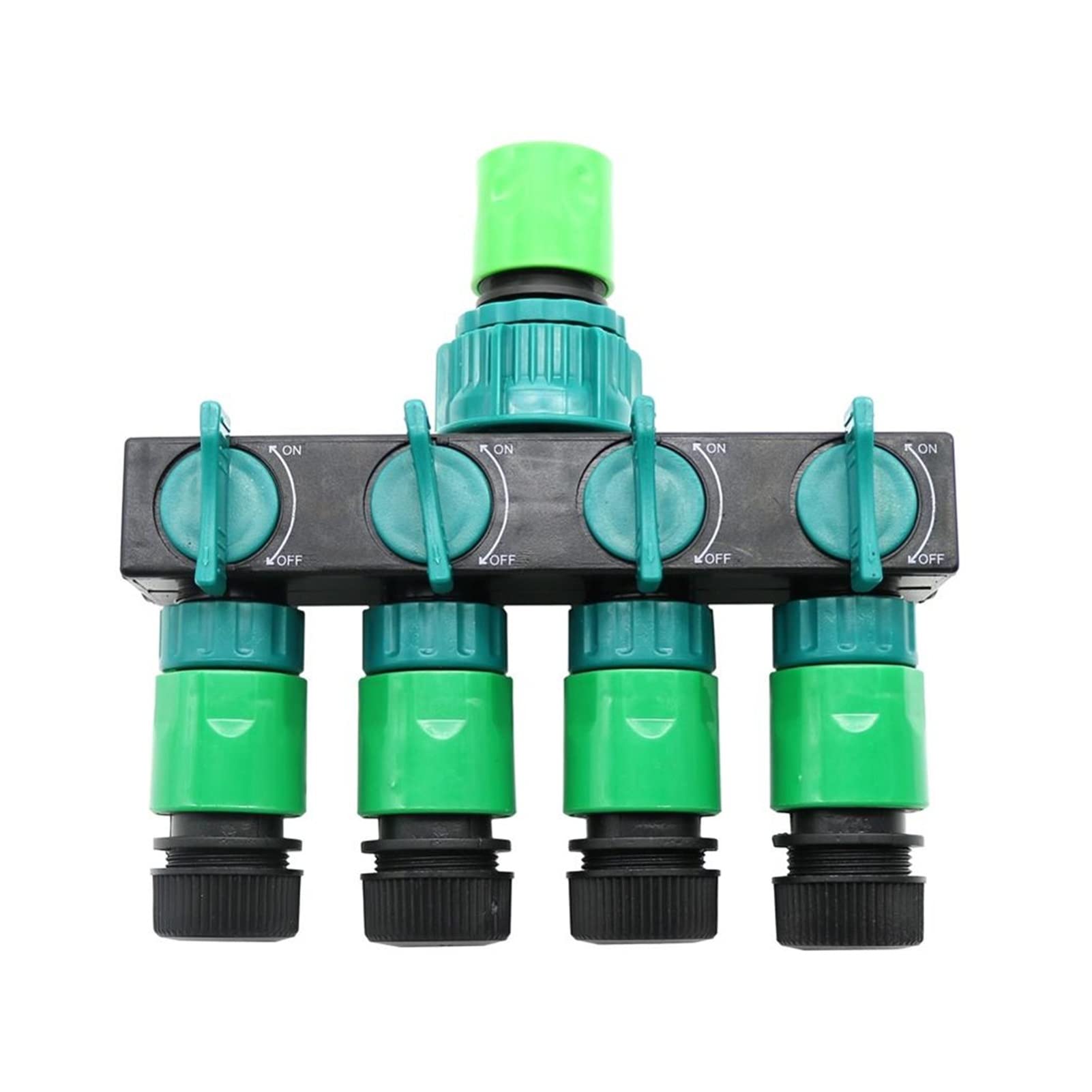 Adaptador de manguera de plomería de jardín Grifo de riego de goteo de jardín Divertidor de 4 vías de la manguera de riego de la manguera rápida adaptador de grifo 1 Conjunto de conector de manguera d