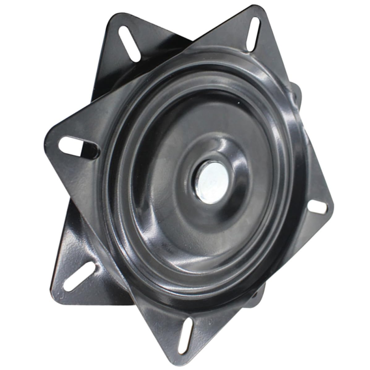 Siège Pivotant Plaque Base Tournante Robuste 360 Degrés Acier Noir Fauteuil
