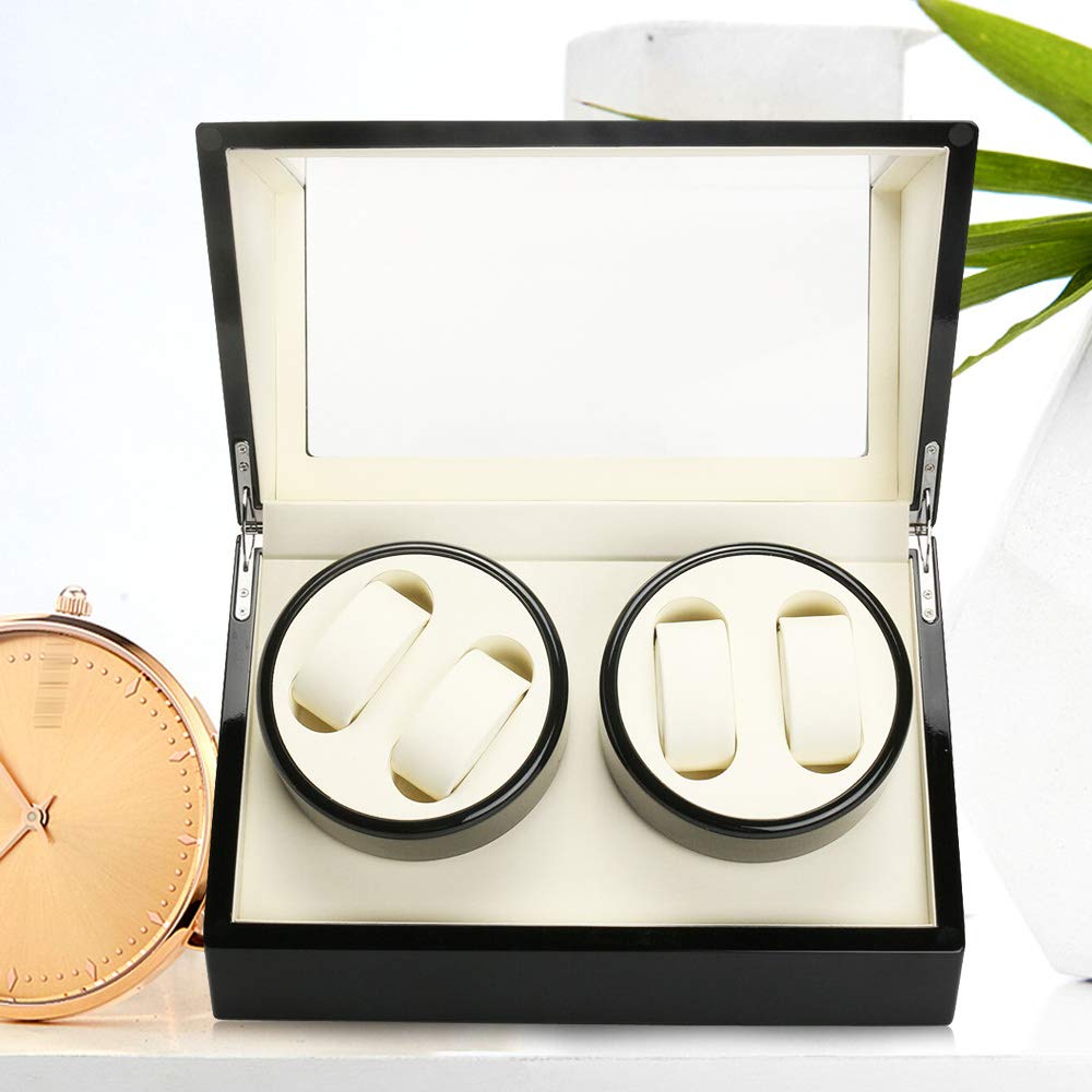 Uhren-Display-Boxen, 4+0 Uhrenkasten, Aufbewahrungsboxen für Uhren, Uhrenbeweger Uhren Vitrine Automatikuhren Watch Winder Uhrenbox Schmuckschatulle Uhrendreher Box für Uhrenshop Sammler Geschenk