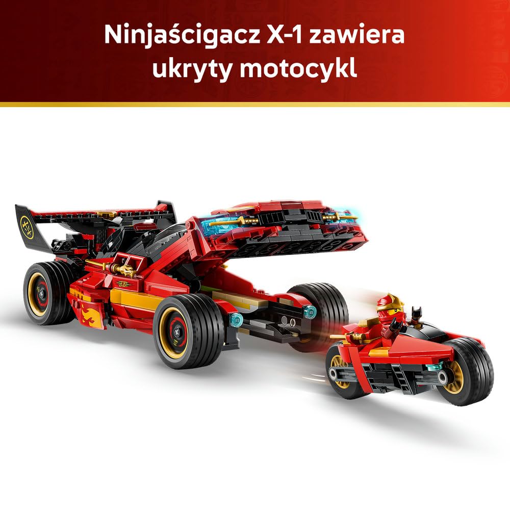 LEGO NINJAGO Ninjaścigacz X-1 — 15-lecie 71867 | pojazd ninja, model pojazdu, prezent dla fana ninja 14+, 691 elementów