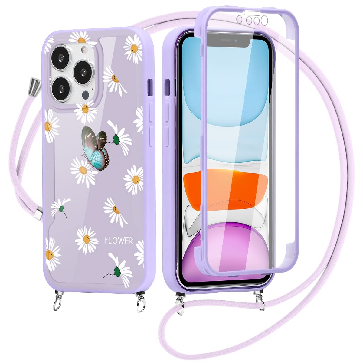 Yoedge Custodia 360° Per OPPO A53/A32/A53s: Cover Full Body Trasparente Con Protezione Schermo Integrata, Antiurto E Sottile, Design Razzo