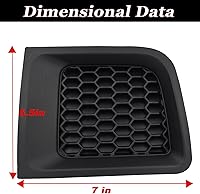 Vista 2 de 1 par de rejillas de inserción para el parachoques delantero con cubierta de bisel de reemplazo para Jeep Renegade 2015-2018 Sport Latitude