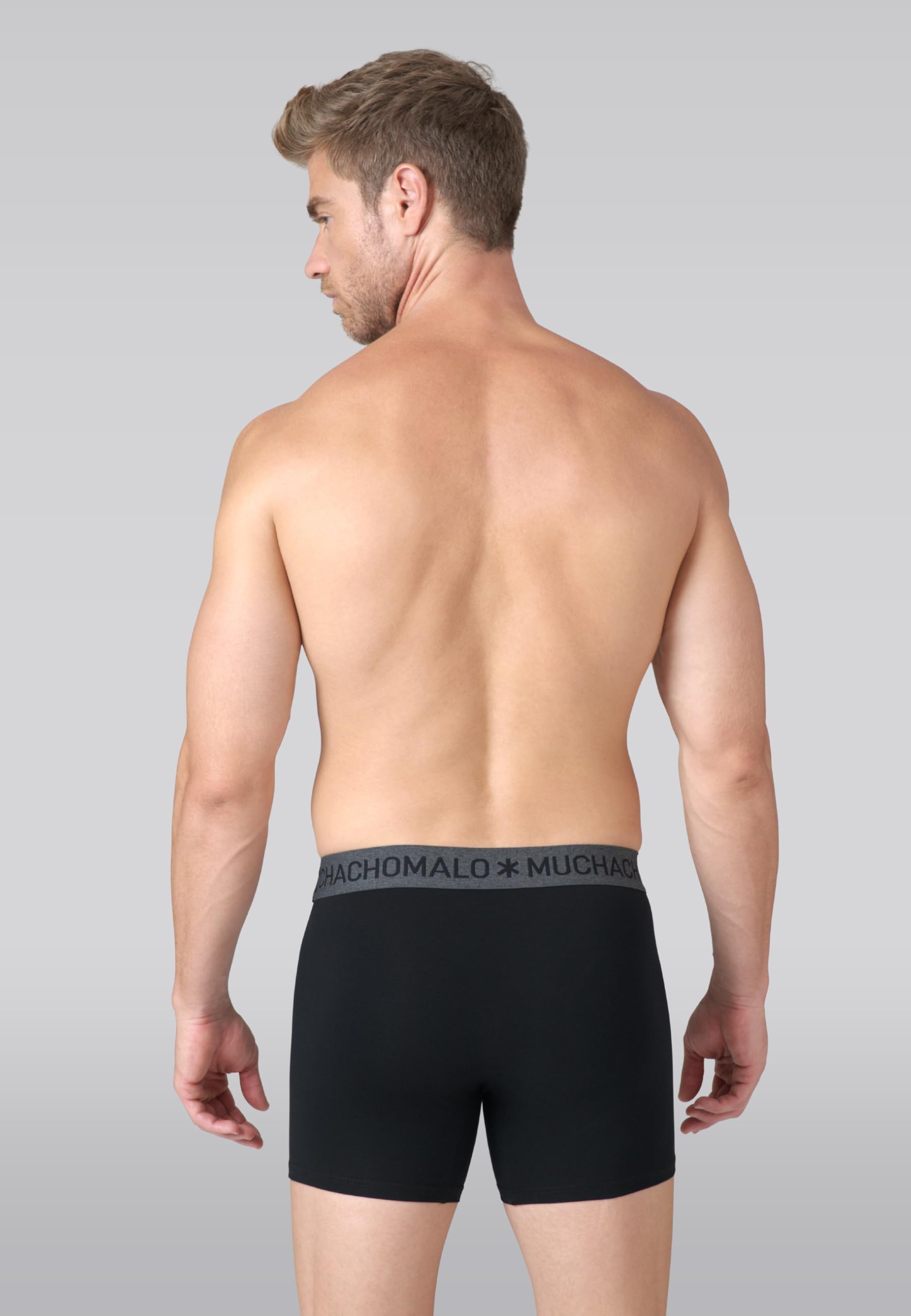 Muchachomalo Calzoncillos para Hombre, Ropa Interior Lisa de Algodón para Hombre, Pack de 3 Unidades, Bóxers Lisos de Corte Clásico con Cintura Elástica