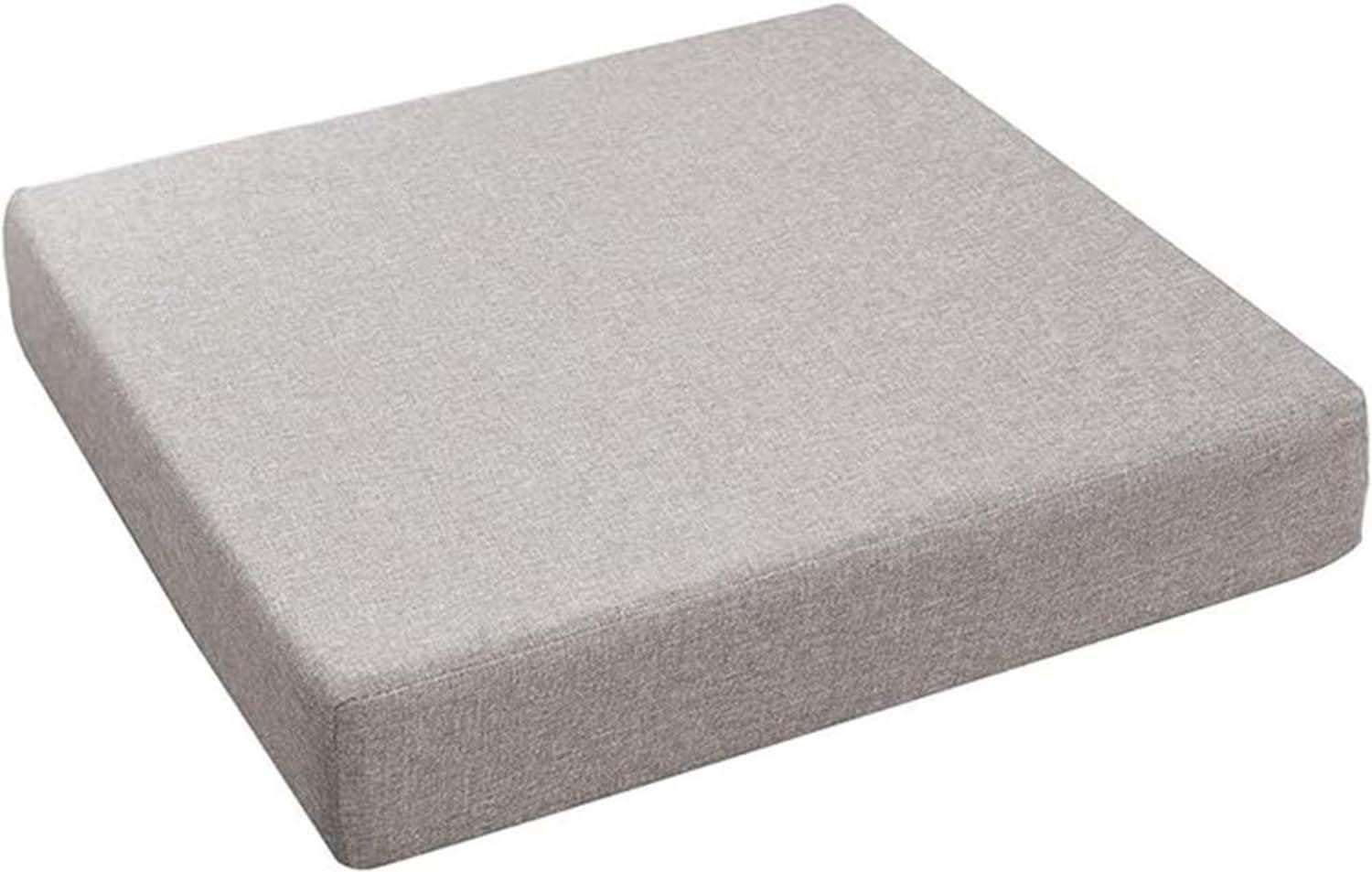 Hoowarm Square Chair Cushion，40×40/45x45/50x50cm Soft Comfy Chair Pads，3/5/8cm Thick Chair Cushions, Kitchen Dining Seat Pad,for Home Office Indoor Outdoor Garden Patio(A6,50x50x3cm)