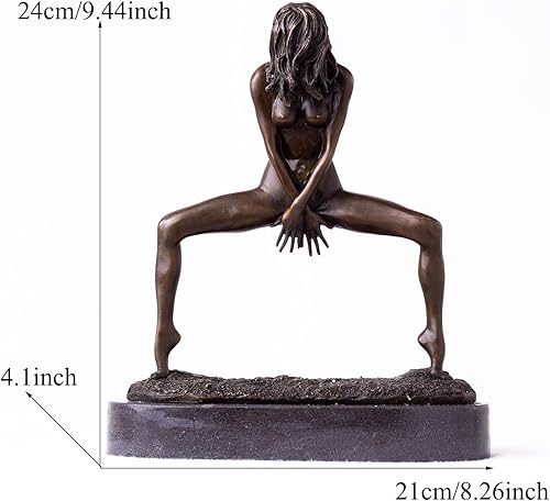 Miniatura 2 de Estatuas sexis de bronce 100% esculturas de 9.5 pulgadas, estatua de mujer desnuda, estatua de bronce, escultura femenina desnuda sexy, decoración