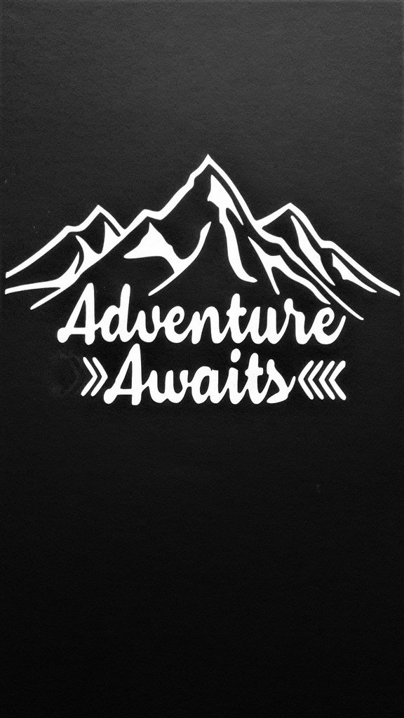 Chase Grace StudioChase Grace Studio Adventure Awaits Outdoors Hiking Camping Mountains Vinyl Decal Sticker|White| Cars Trucks Vans SUV Laptops Wall Art|6.5" X 4.25"|CGS513