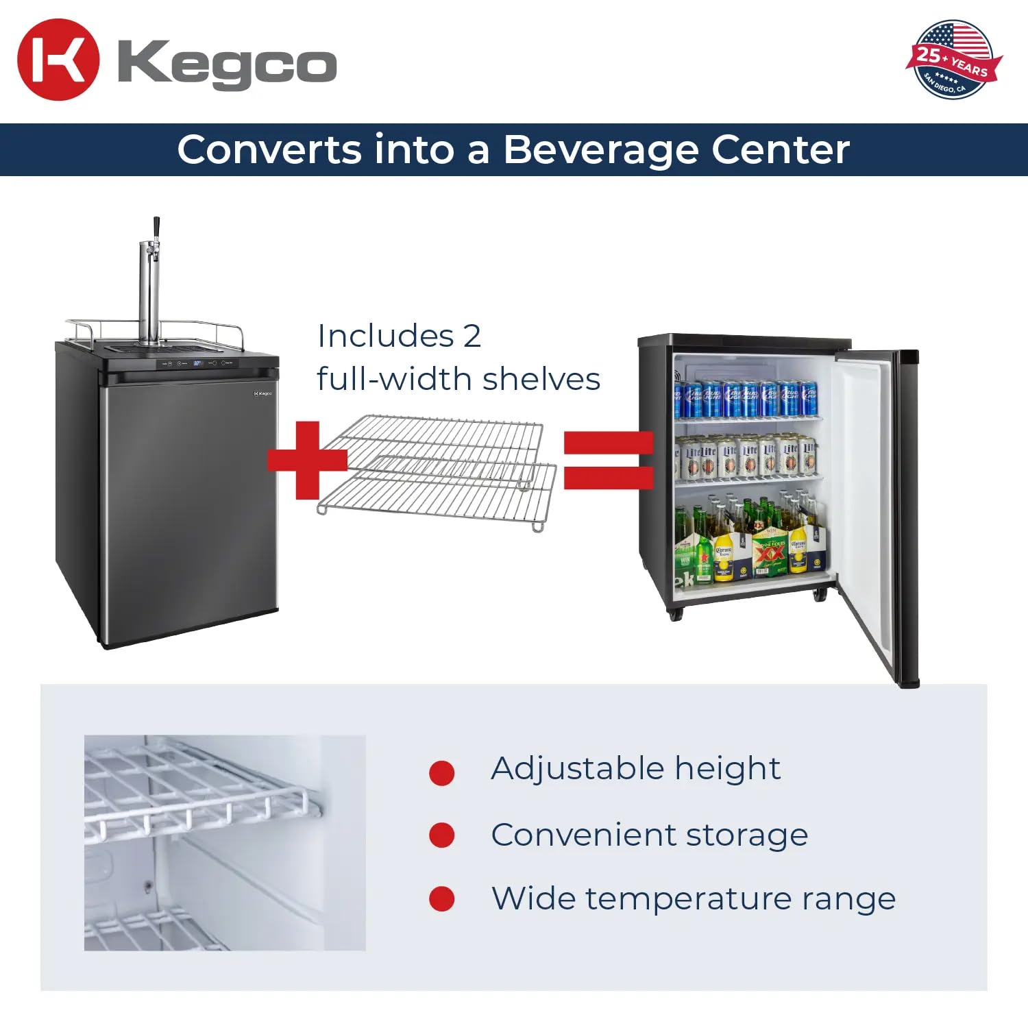 Kegco Hbk309x-1 Keg Dispenser, 1 Faucet Without Keg Black Stainless Steel on Fridge.com - View 6