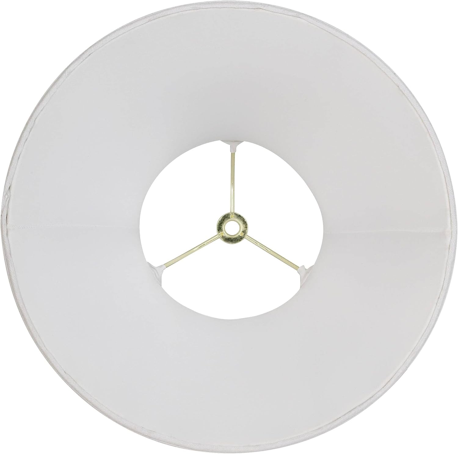 White Medium Bell Lamp Shade 6" Top x 12" Bottom x 9" Slant x 8.5" High (Spider) Replacement with Harp and Finial - Imperial Shade