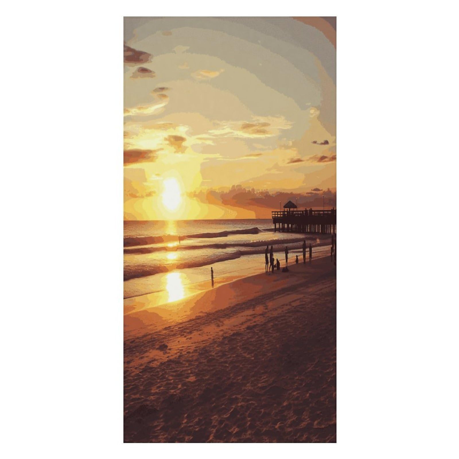 FekiLoot Sunset Beach Beach Towel Oversized Bath Towel Ultra Soft Pool Towel Cozy Swim Towel Silky Lounge Towel Quick Dry Travel Towel Gentle Absorbent Towel for Adults Women Men