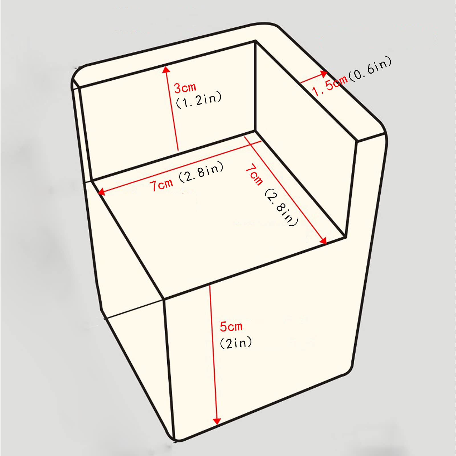 Paquete de 4 elevadores de cama de madera maciza natural de pino para sofás, cunas y más, elevadores de altura resistentes (7 x 7 x 5 cm), perfectos para almacenamiento debajo de la cama