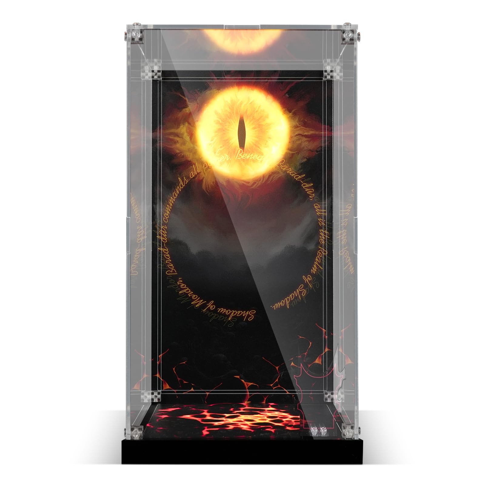 Coque d'écran en acrylique Lego Sauron 11373, transparente anti-poussière, LED, fond HD