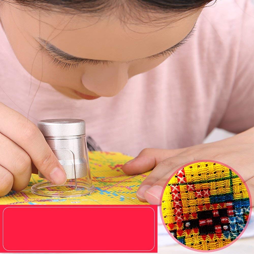 Lupa portátil de Mano HD Lupa de Gran Aumento 10x Lectura Infantil/Lupa de Lectura de Mano
