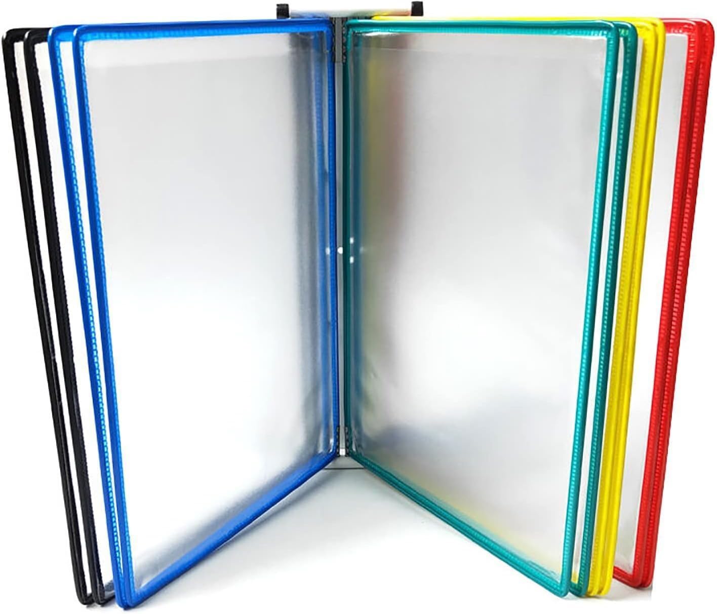 JYBNBBE Wall-mounted Display Rack with Magnetic Document Holder, A4 Size Flip Chart Stand, Tabletop Reference Organizer, For Organized Presentations and Access,Multi Colored