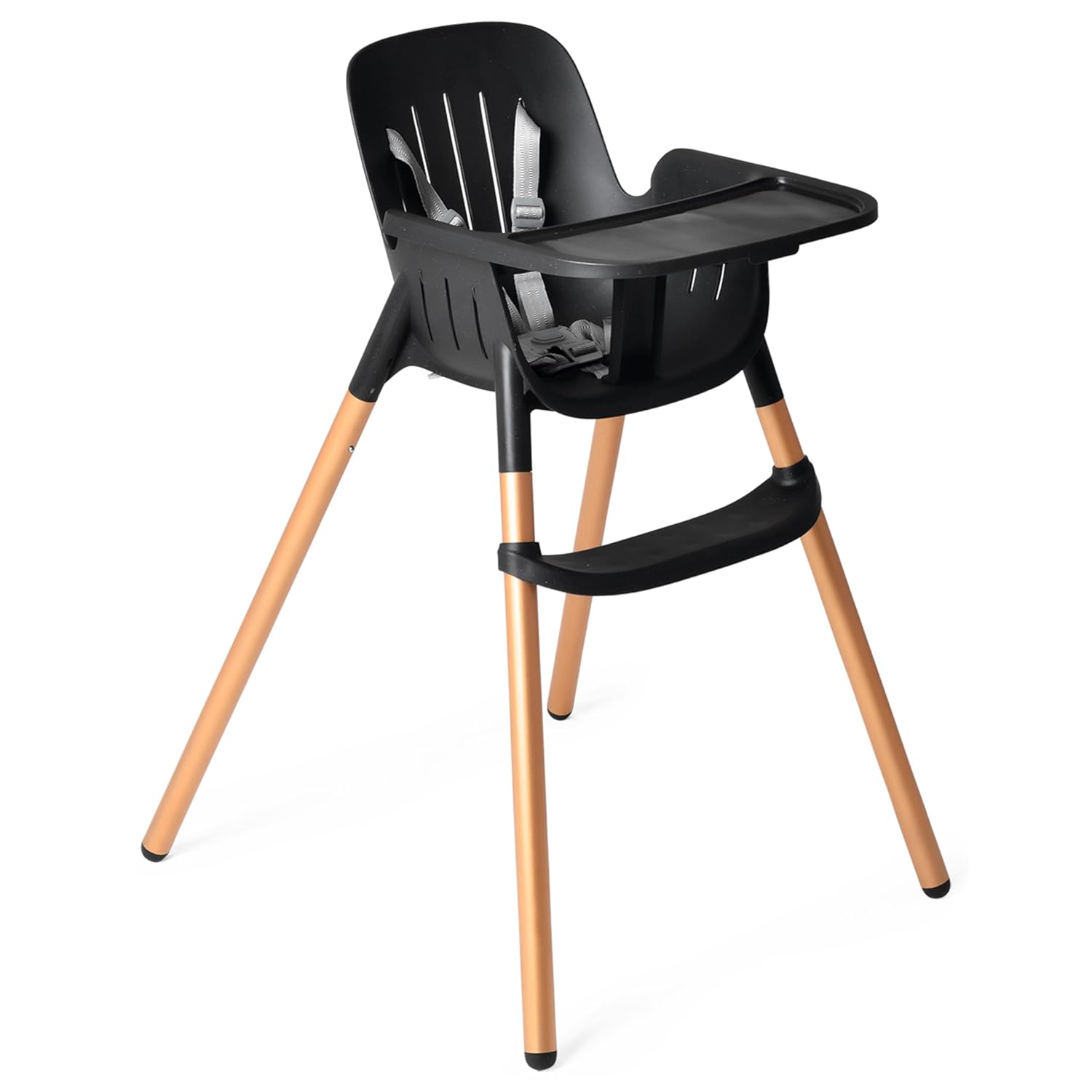 Peg Perego Poke High Chair - Modern and Easy to Clean - from 6 to 36 Months - Midnight Sky (Black & Gold)