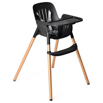 PEG Poke High Chair - Midnight Sky (Black & Gold) | Modern and Easy to Clean - From 6 to 36 months