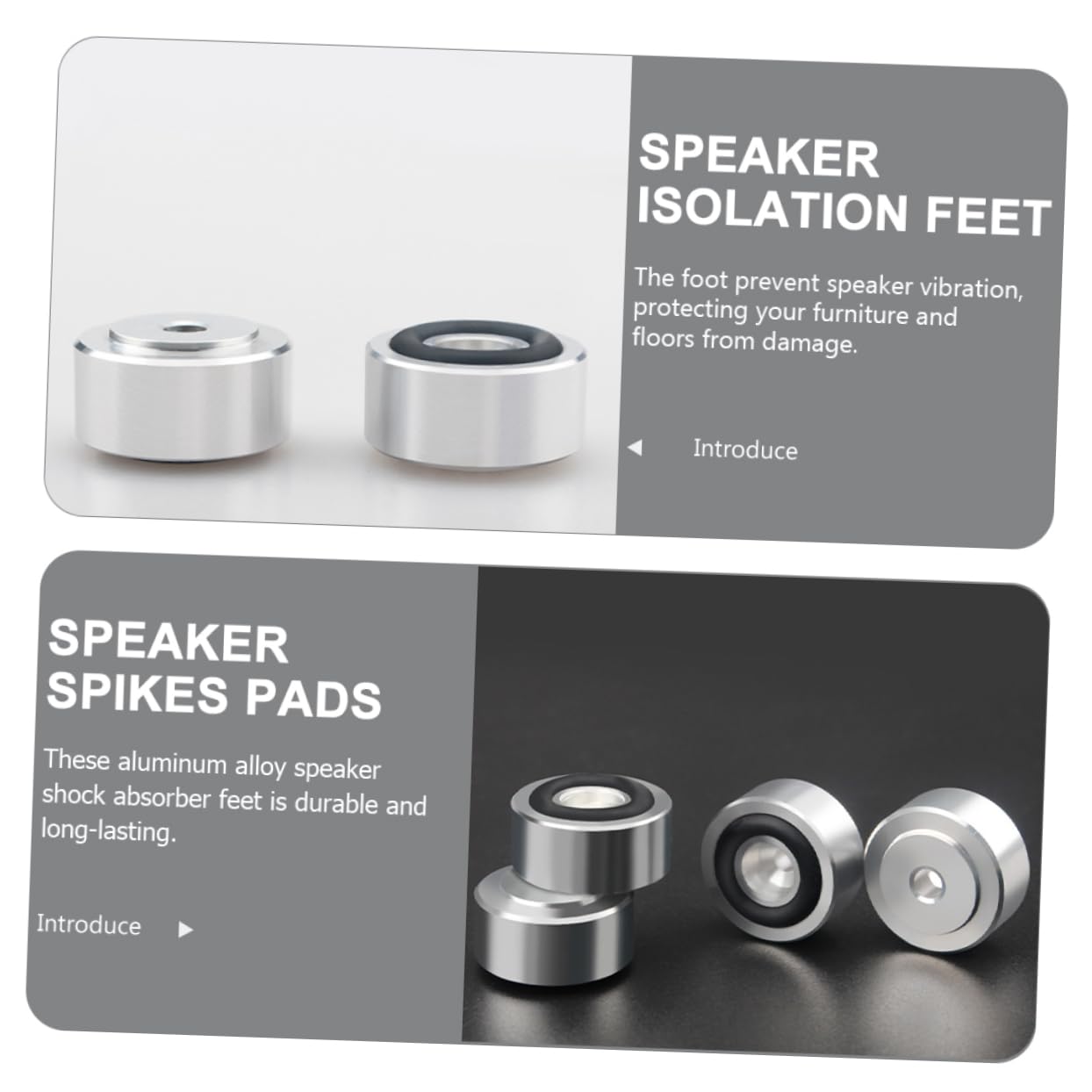 WOONEKY 4pcs Speaker Vibration Absorber Turntable