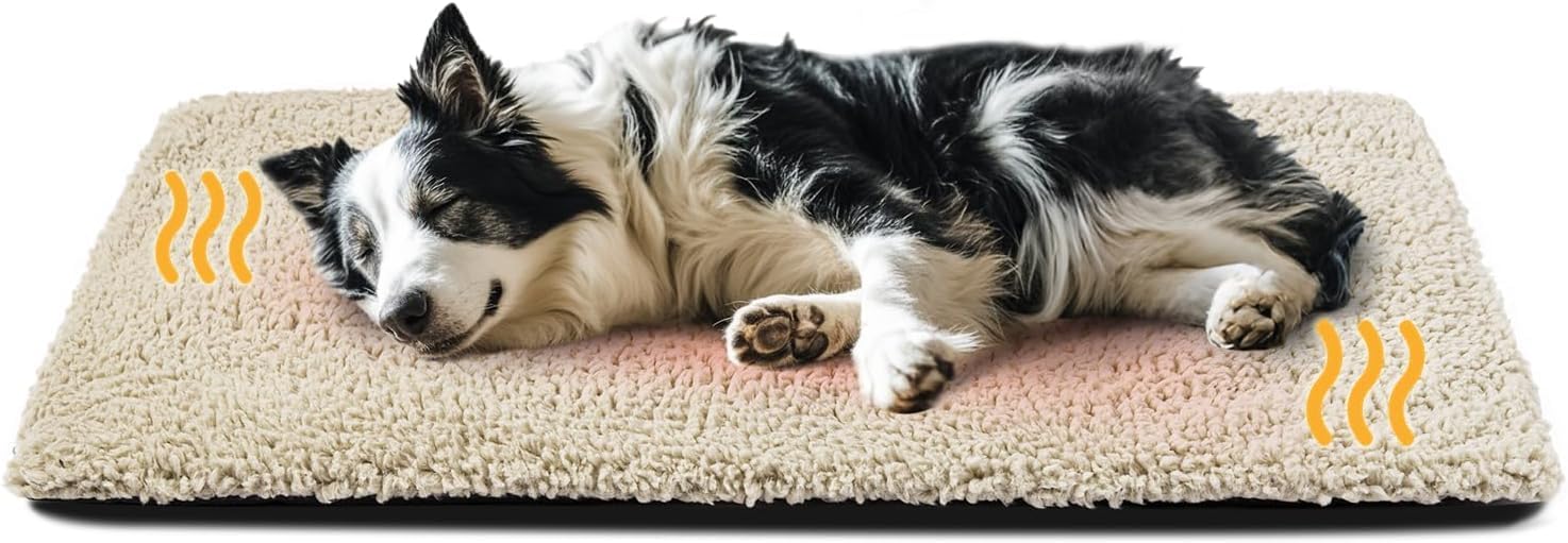 Durable Dog Bed Cat Self-Heating Pad, Artificial Pet Pad, Suitable for Cat and Dog Pet Cage Houses Suitable for Indoor Pets(48.0