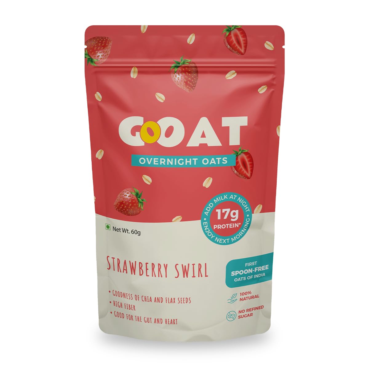 See full amazon price history chart for GoOAT - Overnight Oats (60gm) | Strawberry Swirl 17g Protein | Ideal for Weight Management | No Refined Sugar | Gluten Free Oats | Natural Breakfast Cereal | Spoon-free Oatmeal GoOAT - Overnight Oats (60gm) | Strawberry Swirl 17g Protein | Ideal for Weight Management | No Refined Sugar | Gluten Free Oats | Natural Breakfast Cereal | Spoon-free Oatmeal (B0CCF782VB) Amazon Price History, Amazon Price Tracker