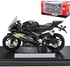 Motorbike Toy, Simulation Motorbike Model 1:18 Scale, Bike Figurine with Realistic Detail, Ideal for Display and Gifts Racing Decoration（Suitable for adults or teenagers to collect）-black gold