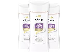 SheaMoisture Even Tone Deodorant for Women, Antiperspirant, Rosewood & Powder, 3 Count (2.6 oz Each)