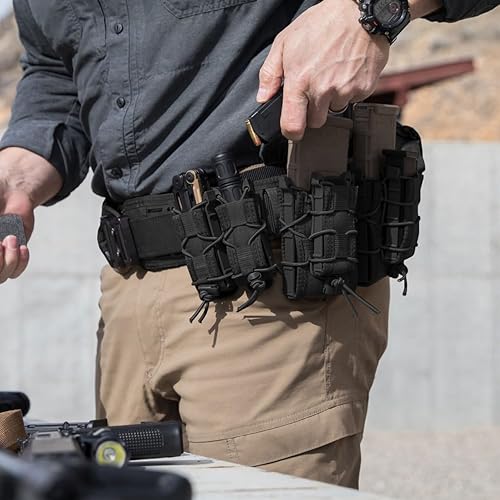 Miniatura 6 de 2 bolsas para pistola Molle Mag, cargador doble individual para 0.354 in/.40 Calibres 45acp Glock S&W M&P, Sig 226/229 y Springfield 1911 Sig