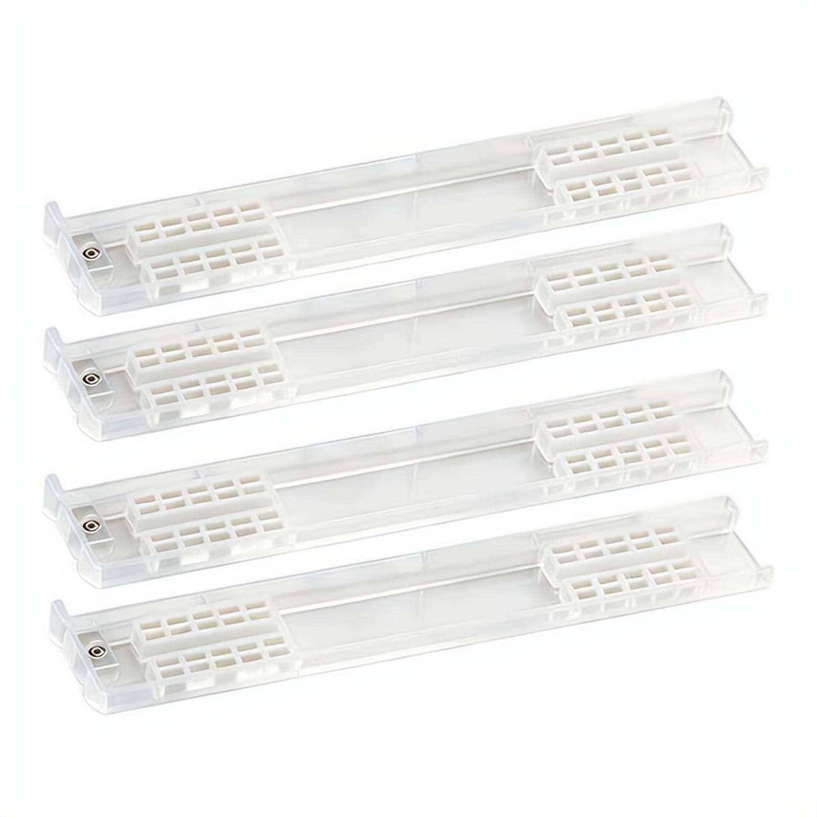 Non-Slip Mahjong Racks with Pushers, 4-Pack Clear Acrylic Racks, American Mahjong Accessories with Right-Hand Pusher Arms for Game Night (white)