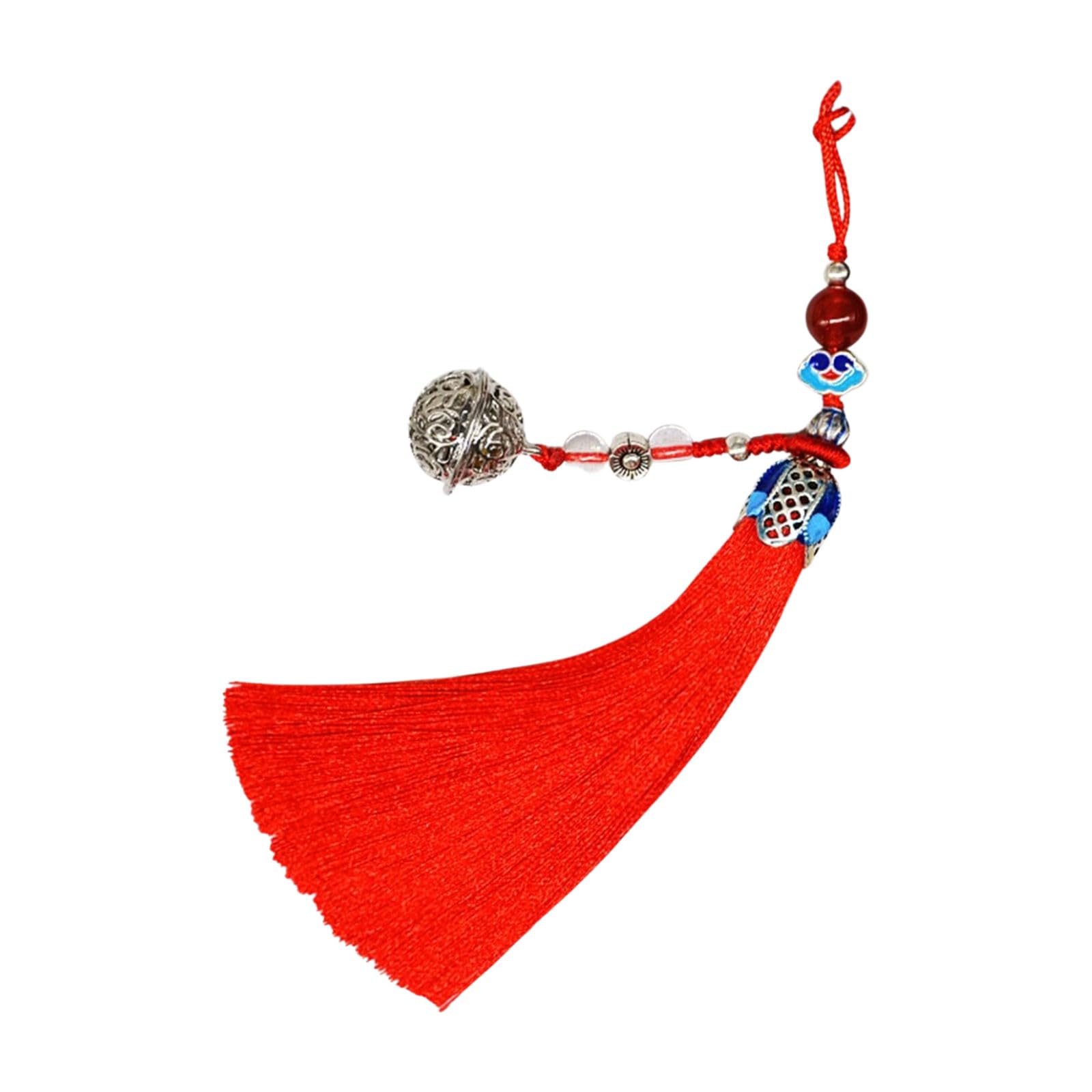 NEWFT Oriental Bells Charm Ornament for Car Or Home Decoration Handmade Tassels Pendant Keychain for Fashion Enthusiasts
