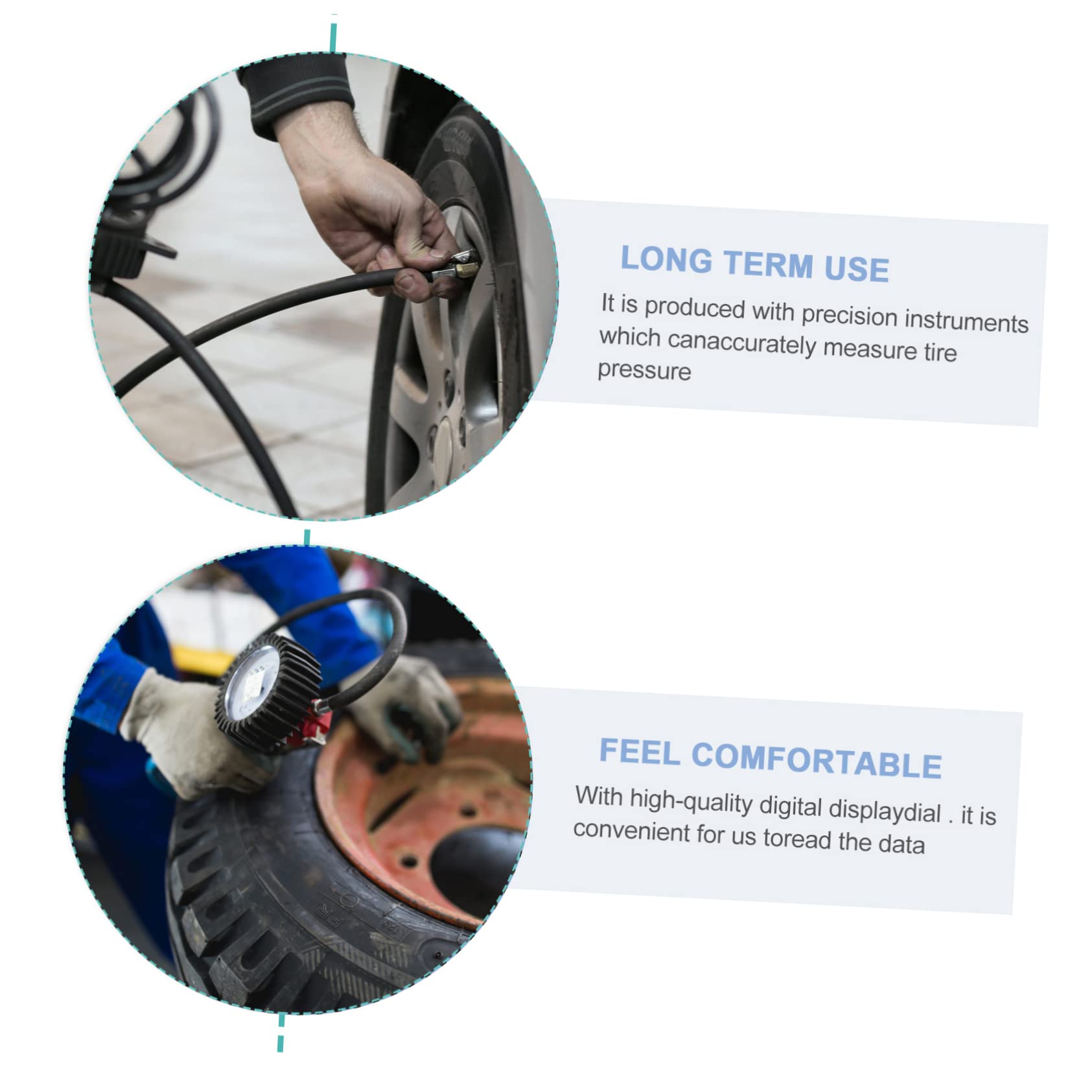 3pezzi Misura Pressione Pneumatici Auto Alta Precisione Manometro Compatto Con Tubo Per Controllo Pneumatici Per Auto Suv Accessorio Utile Per Evitare Forature