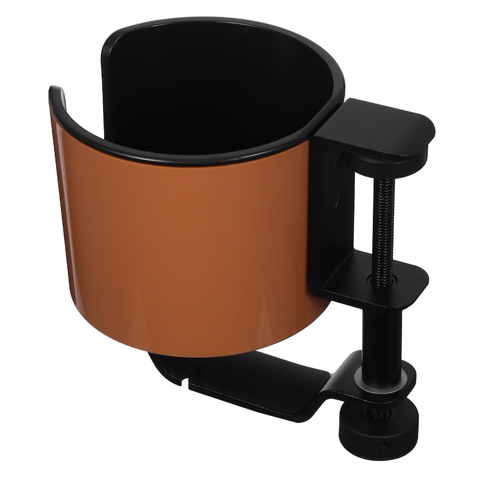 2 in 1 Becherhalter mit Klemme aus Aluminiumlegierung und Abs Drehbarer Tischklemmen Flaschenhalter für Büro und Studium mit Vielseitiger Nutzung