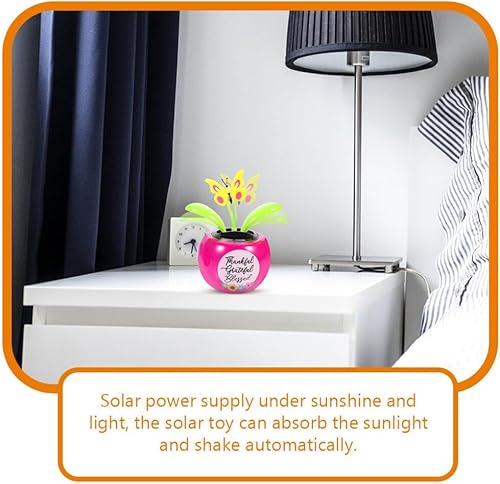 Miniatura 5 de ibasenice Tablero solar de mariposa bailando Bobblehead juguete solar para coche de juguete de mariposa oscilante solar para oficina en casa