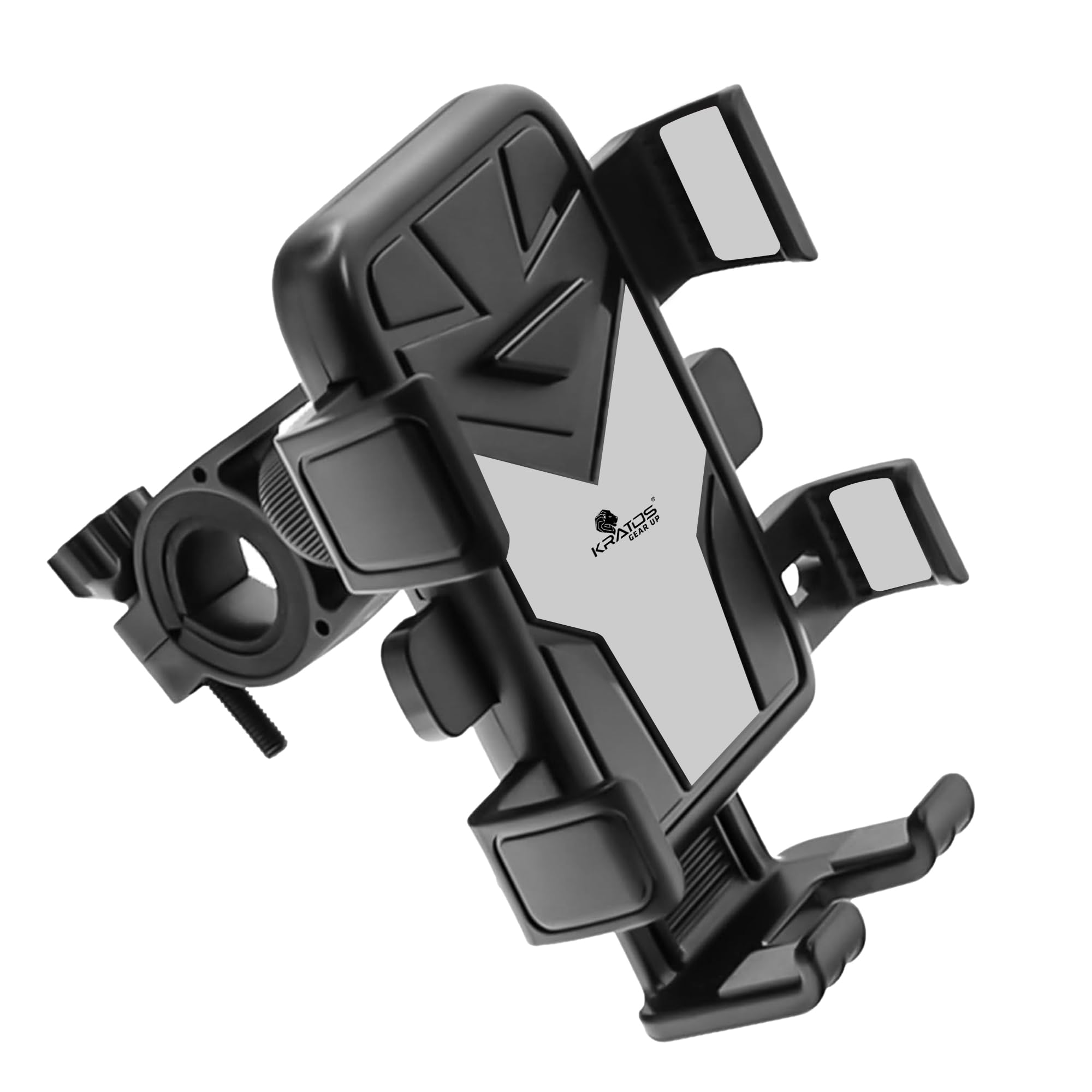 Kratos B4 Mobile Holder for Bike with One Click Locking, 360° Rotation, Secure Grip Design, Shock Proof Cushioning Pad Protection for Devices, Bike Mobile Holder for GPS Navigation Devices Support-image-46