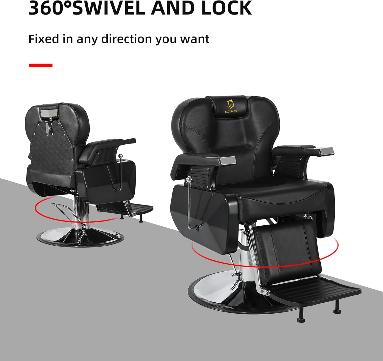 Black Barber Chair,Hydraulic Spa Chair|360° Rolling Chair with Adjustable Height,Salon Chairs with Different Functions for Client,Beauty Equipment for Barbershop,Spa,Salon (03)